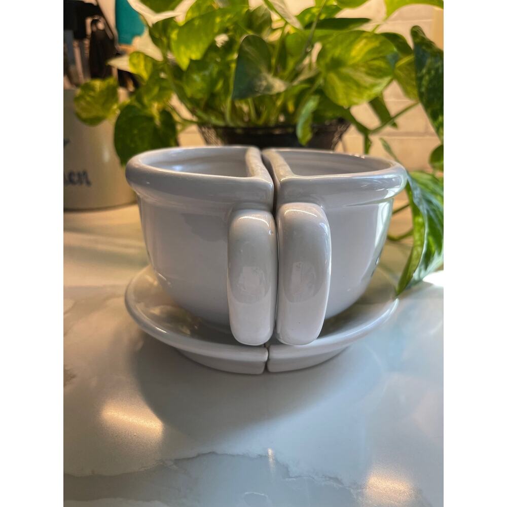 Personalized Ann's Kitchen Stoneware Decorative Tea Cups and Saucers - Picture 3 of 12